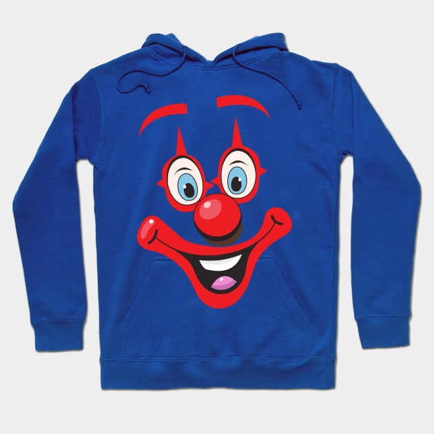 Cartoon Clown Face Hoodie by nickemporium1